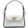 Superflybags Donna Borsa Pochette in vera Pelle con Tracolla in Catena e Clip Ape Modello NINIV 19x17x6,5 Made in Italy