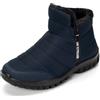 CHDDHX Stivali Uomo Invernali Impermeabili Stivali da Neve Doposci Stivaletti Fodera Pelliccia Calda Dopo Sci Scarpe da Trekking Blu 40