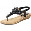 FQLGJMY Donna estate confortevole caviglia cinturino elastico sandali con dettaglio fiore di cristallo comfort footbed stile bohemian colorato spiaggia piatta scarpe per abiti vacanza aperto piede