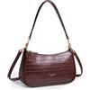 David Jones - Borsa a tracolla piccola a coccodrillo indossata a spalla da donna - Borsa Hobo similpelle PU rigida indossata sotto la spalla braccio - Borsa da sera Besace Città alla moda elegante