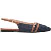 Nero Giardini E512362D Ballerine Donna in Tessuto E Pelle - Jeans 38 EU