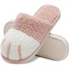 MAXTOP Pantofole animali carino signore morbido peluche gatto zampa con accogliente Memory Foam Slip-on Indoor Outdoor pantofole regali creativi signore signori