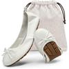DREAM PAIRS Ballerine Pieghevoli Donna Eleganti | Suola PVC leggera, supporto arco, fodera morbida, slip-on per viaggi.
