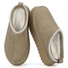 Mishansha Scarpe Donna Invernali Pantofole Ciabatte Pelose Chiuse Ciabatte Marrone Chiaro Gr.40