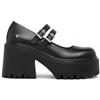 Windsor Smith Scarpe Mary Jane con Tacco e Plateau in Pelle Nera Windsorsmith da Donna
