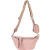 styleBREAKER Borsa a tracolla donna 3 in 1 a mezzaluna,Rosa antico vecchio