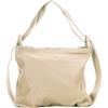 Bottega Carele Borsa Donna a spalla in vera pelle trasformabile in zaino made in Italy (beige)