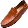 Unitysow Mocassini Uomo Pelle Estivi Pantofole Casual Eleganti Slip On Scarpe da Guida Scarpe da Barca Classic Loafers Marrone 45EU