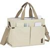VASCHY Borsa Tote Donna Elegante - Tracolla Università Shopping Mare Viaggio Lavoro Ufficio Scuola Albicocca