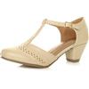 AJVANI Donna Tacco Medio t-Barra rinumerore Francesine décolleté Scarpette Numero 9 42