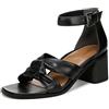 Vionic Women's Maia Heeled Sandal, Black Tmb Leather, 35 EU