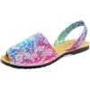 Avarca Menorquina Donna Sandali Menorquinas Avarcas Vera Pelle blu azurro