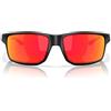 Oakley Occhiali da sole per Uomo - OO9470 Gibston XL Occhiali da sole rettangolari PRIZM Lenses, Nero opaco/Prizm Ruby Polar, 62