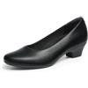 DREAM PAIRS Scarpe da Donna con Tacco Basso | Punta rotonda spessa da 4,1 cm, comoda senza lacci, con tacco basso, formale, casual, lavoro, ufficio, lavoro, quotidiano
