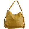 AMBRA Moda Borsa da donna di vera pelle, borsa a spella GL012 (giallo scuro)