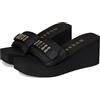 GUESS Dellean, Sandali con Zeppa Donna, Nero 001, 41 EU