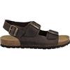PAYMA - Sandali in Pelle per Uomo Donna Unisex. Due Fibbie. Punta Aperta. Confortevole Infradito. Suola Bio Anatomica. Colore: Marrone 2, Taglia: EU 37