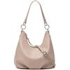 David Jones - Piccolo Sacchetto a Spalla Donna - Borsa a Mano a Tracolla in Similpelle PU Portata a Croce - Borsa Hobo Besace con Maniglia - Borsa Morbida da Città alla Moda Elegante, Rosa