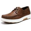 Allthemen Scarpe PU Uomo Stringate Casual Sneakers in Pelle Basse Leggero Derby Oxford Lavoro Sposare Rosso Vino 42