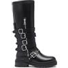 URBAN ROSA Stivali Donna Biker Anfibi con Cerniera e Fibbie Stile Motociclista Rock 8055 (NERO, 37 EU, Adulto, 37, Numero, Sistema Taglie Calzature EU, Media)