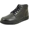 Lumberjack Scarpe Uomo Scarponcino Stringato in Pelle Nero con Cerniera, Plantare Estraibile, 17682