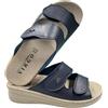 VIRGO FIRENZE Ciabatte Donna con Regolazione a Doppio Strappo e Plantare Estraibile in Vera Pelle - Comfort e Supporto Ideale