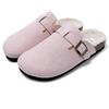 JOMIX Pantofole Donna Invernali Calde Ciabatte Casa Punta Chiusa con Pellicia Sintetica Zoccoli Comode Morbide MD2439 Rosa 37