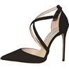 Hanfike Scarpe con tacco alto, da donna, sexy, per feste, matrimoni, Nero , 36 EU