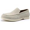 Allthemen Mocassini Camoscio Uomo Scarpe Slip-On Piatte Penny Loafers | Realizzate Mano,Suede,Soletta Rimovibile,Leggero Traspirante,Suola Antiscivolo,Eleganti Barca,Per Una Guida Urbana Informale