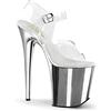 Pleaser, Sandali Aperti da Donna, Trasparente (Transparent (Clr/Slv Chrome)), 35 EU