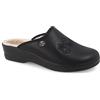 Fly Flot | Classic Woman, Pantofole Donna con Ricamo, Ciabatte con Tomaia Foderata in Vera Lana, Sottopiede in Vera Lana, Nero, 35