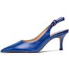 CHMILE CHAU Scarpe Tacchi Sandali Donna-Elegante Stiletto Donna-Stiletto-Sexy Tacco a spillo-Punta Chiusa-Festa-Lusso Moda Flangia Posteriore 39-CHC-19, 51 Blu K, 39.5 EU