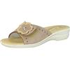 TIGLIO Venezia Art. 2302 - Ciabatta Donna - Tomaia Regolabile - Sottopiede Vera Pelle (Beige, 40)