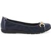 Melluso Ballerina Blu Navy in camoscio e Vernice con Morsetto k60100bk