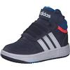 Adidas Hoops Mid 3.0 AC I, Scarpe da Ginnastica Basse Unisex - Bambini, Blu Scuro/Blu Rush/Turbo, 24 EU