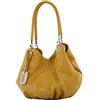 modamoda de Borsetta da donna versa pelle italiana, a sacchetto, Shopper 228, Colore:Giallo Senape