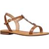 Geox Sandalo piatto da donna D Sozy S E Camel/LT Gold, 40 EU