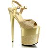 Pleaser - FLAMINGO-809-2G, sandali donna, colore Oro (Gold Gltr/Gold-Gltr), 42