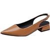 Jemnpela Scarpe Donna Punta Affilata Slingback Tacco Basso Blocco 3cm Tacco Vintage Pumps Comode Cinturino Caviglia Fiocco Eleganti Matrimonio Ufficio Lavoro Festa Appuntamenti Abbigliamento Quotidiano
