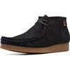 Clarks Shacre Boot, Scarpe Chukka Uomo, Black Leather, 42.5 EU Larga