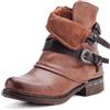 Pogolino 2520 - Stivaletti da donna con borchie, con cerniera, piatti, comodi, St140 Cammel, 36 EU