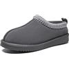 Meik Mangni Pantofole Donna Uomo Inverno Scarponi da Neve in Pelle Unisex-Adulto Caldi Ciabatte da Casa Antiscivolo,Grigio,41 EU