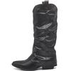 IF Fashion Scarpe Stivali Arricciati Da Donna Con Ghetta Risvolto 410-1 nero N.38