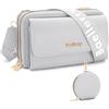 GOUNNU Borse a Tracolla da Donna, Piccola Borsa per cellulare a Tracolla per Donne, Borse Tracolla in pelle PU, Crossbody Bag Mano Borsetta Tracolla con Tracolla Ampia Regolabile e Rimovibile (Grigio)