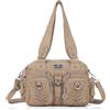 Angel Kiss Borsa Donna Tracolla Pelle PU Borsa a Mano Tote Bag Media Elegante Impermeabile Grande Capacità Molte Tasche Scomparti, per Lavoro, Scuola, Shopper, Università e Viaggio