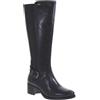 Valleverde Stivale Donna 47650 in Pelle Nero da Indossare con Ogni Tipo di Look con Lavorazione nel Tacco. Una Calzatura Adatta per Tutte Le Occasioni. Autunno-Inverno 2021
