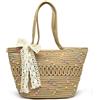 Pahajim Tote Bag Donna Borse a Spalla Borsa Uncinetto Borsa Shopper Intrecciata in Corda di Cotone Shoulder Bag con Cerniera Tracolla Crochet per Viaggio Vacanza
