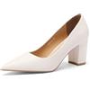 QUEEN HELENA Décolleté Donna Scarpe a Punta Chiusa Casual Eleganti ZM9614 (Beige, Sistema Taglie Calzature EU, Adulto, Donna, Numero, Media, 38)