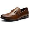 Bruno Marc Scarpe da Uomo Business Slipper Halbschuhe,Size 47,Marrone Scuro,SBLS2410M