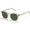 Carfia Retro Occhiali da Sole Uomo Polarizzati Rotonda Occhiali CA5288L